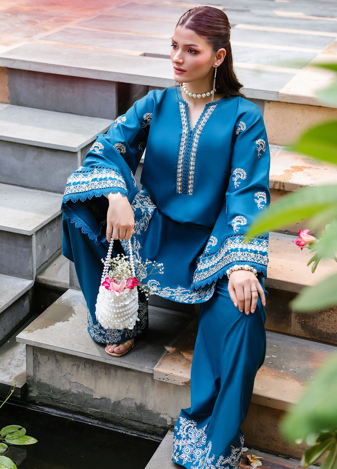 Sahane | Lovent Embroidered Pret 25 | ME23001 Euphoria - by - Libasekhas UK - Registered Vendor of : Sahane - 100% Original Designer Dresss