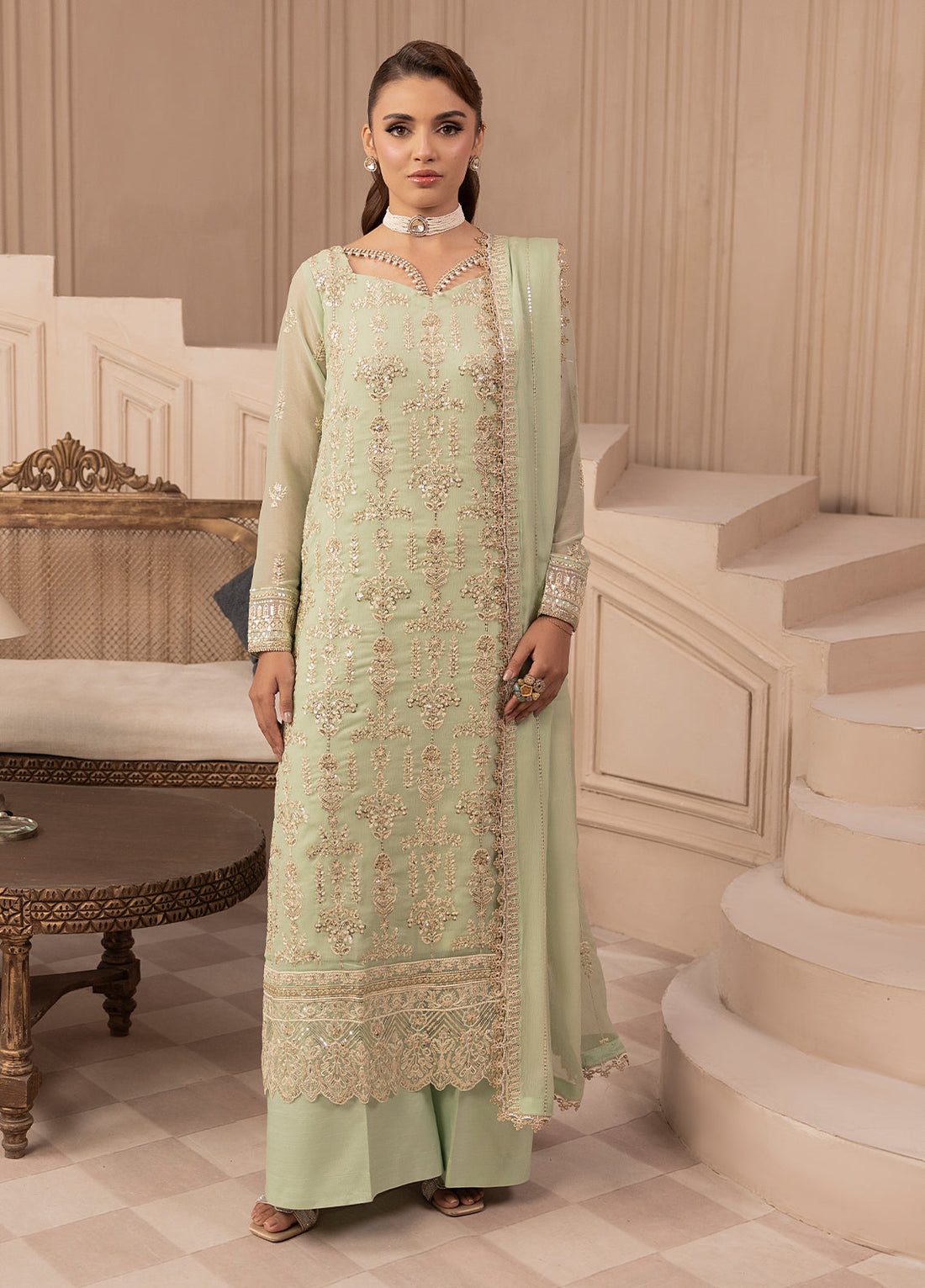 Sahane | Elyssa Festive Chiffon | CT-19004 Emera - ELYSSA - by - Libasekhas UK - Registered Vendor of : Sahane - 100% Original Designer Dresss
