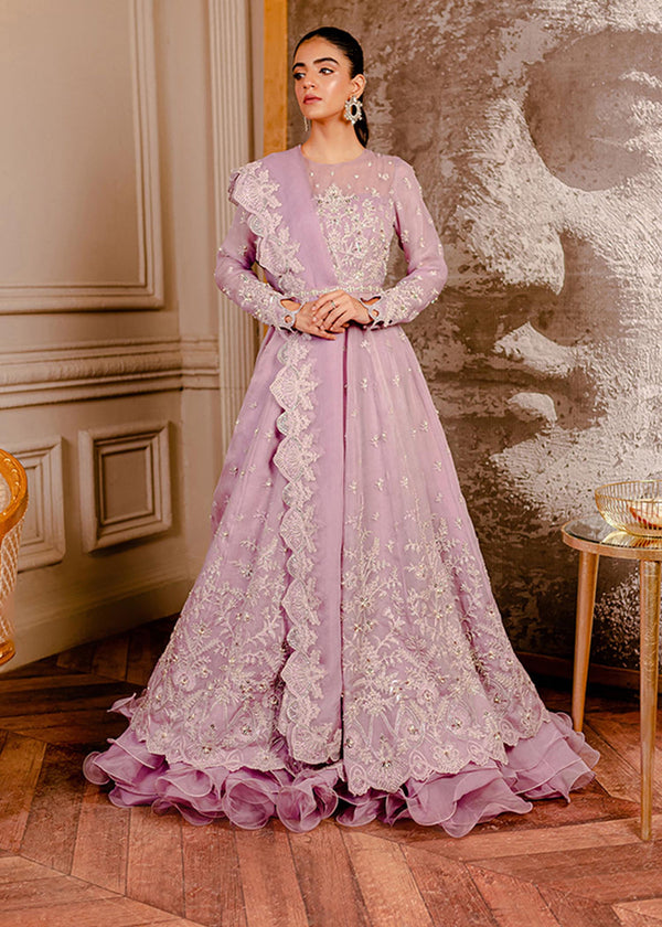 Fozia Khalid I Dilkash Festive Wear 25 | Peri Winkle - by Libasekhas UK - Registered Vendor of : Fozia Khalid - 100% Original Designer Dress