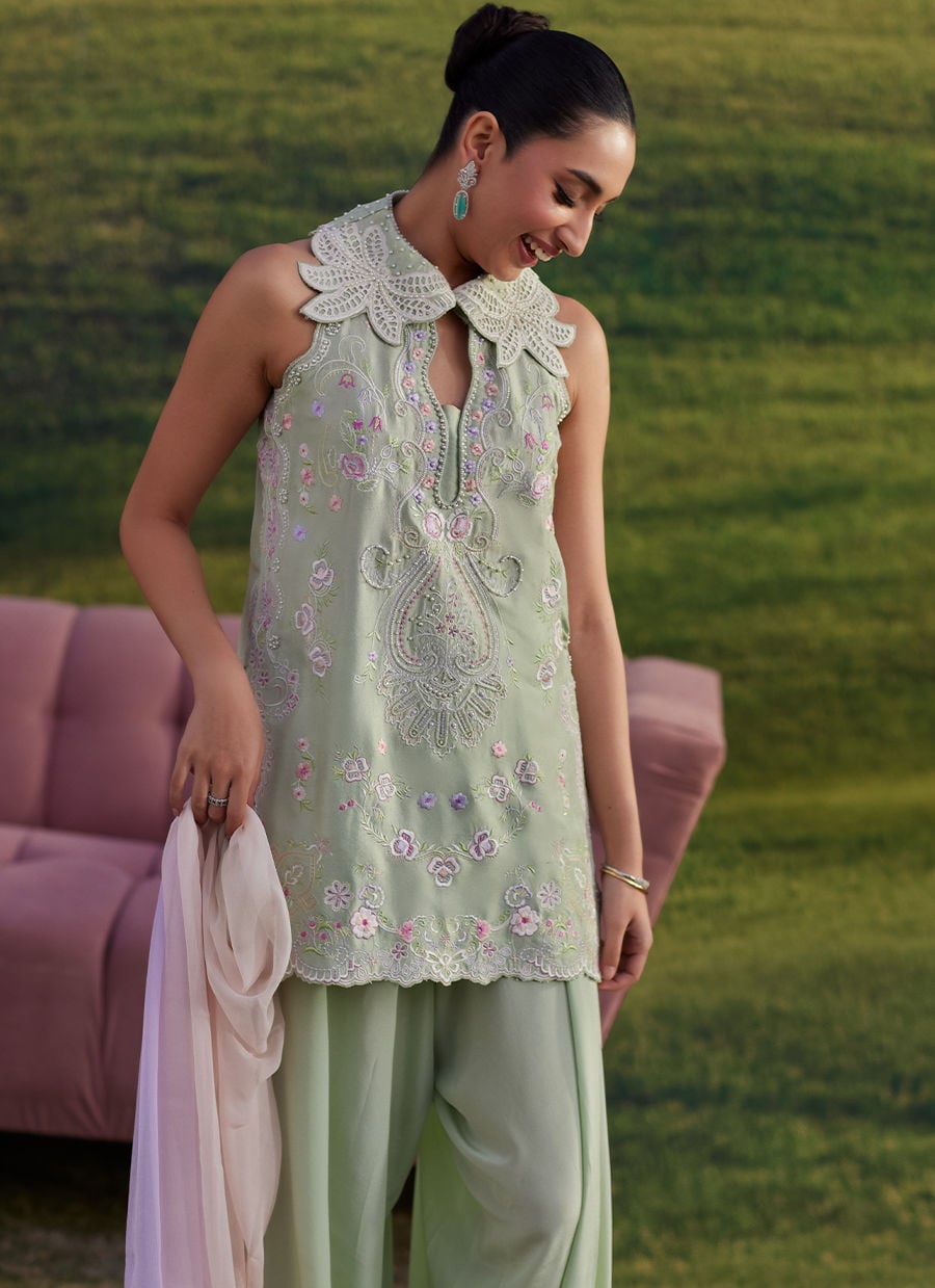 Farah Talib Aziz | Luna Eid 26 | Minaara Shirt And Dupatta - by Libasekhas UK - Registered Vendor of : Farah Talib Aziz - 100% Original Designer Dress