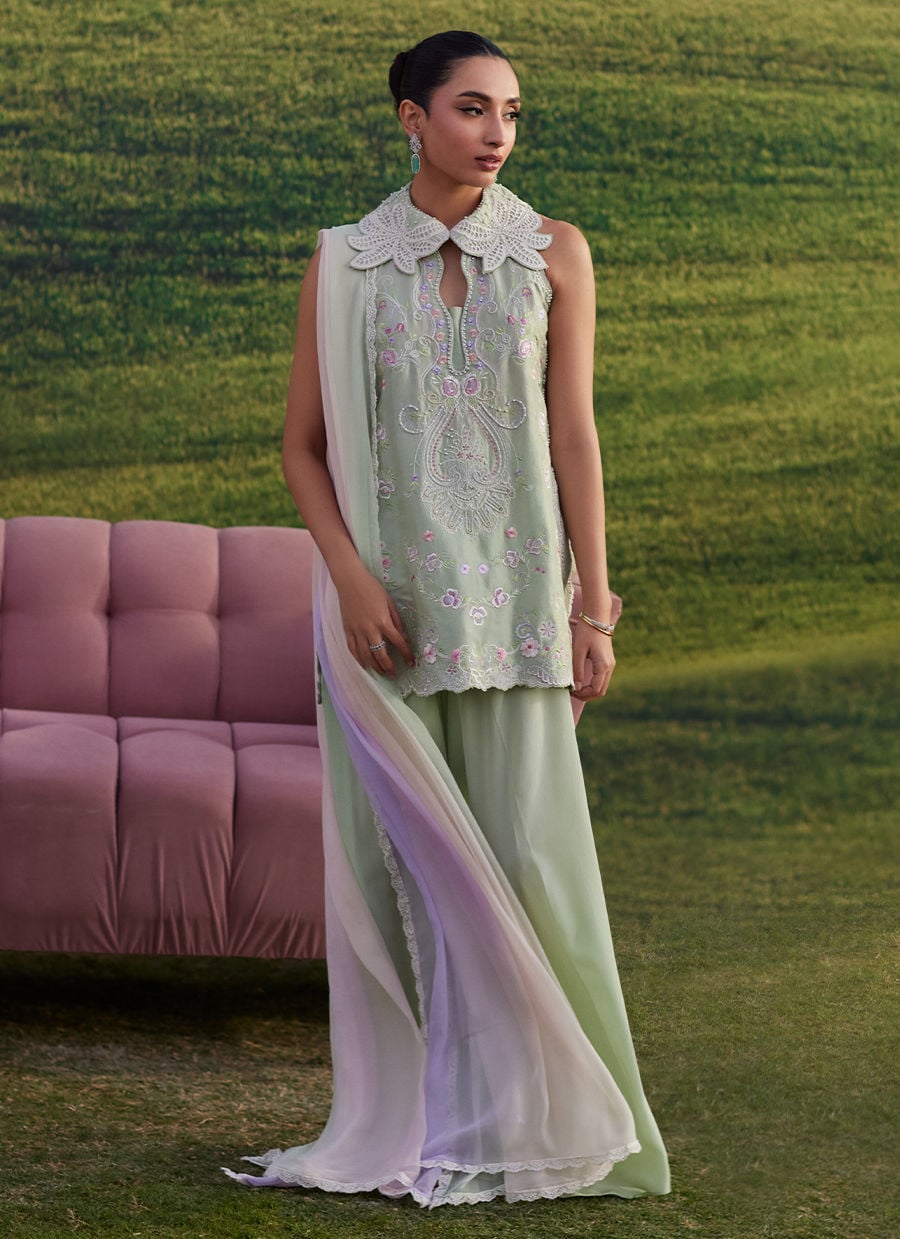 Farah Talib Aziz | Luna Eid 26 | Minaara Shirt And Dupatta - by Libasekhas UK - Registered Vendor of : Farah Talib Aziz - 100% Original Designer Dress