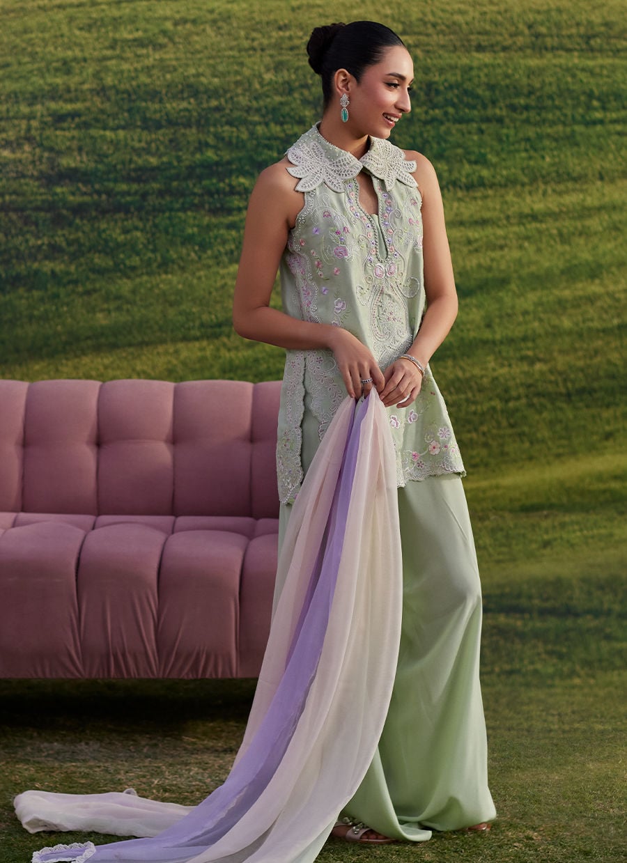 Farah Talib Aziz | Luna Eid 26 | Minaara Shirt And Dupatta - by Libasekhas UK - Registered Vendor of : Farah Talib Aziz - 100% Original Designer Dress