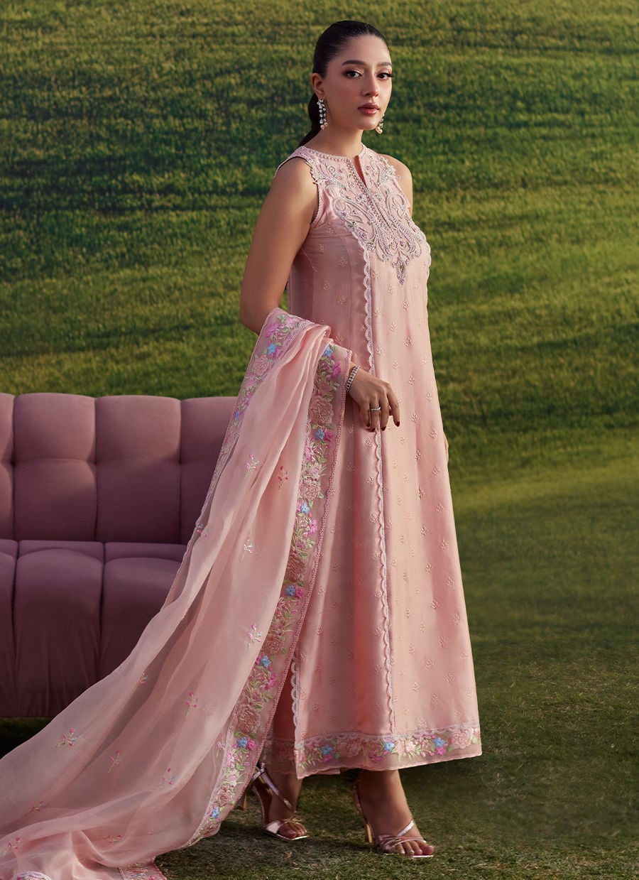 Farah Talib Aziz | Luna Eid 26 | Rose Reverie Shirt And Dupatta - by Libasekhas UK - Registered Vendor of : Farah Talib Aziz - 100% Original Designer Dress