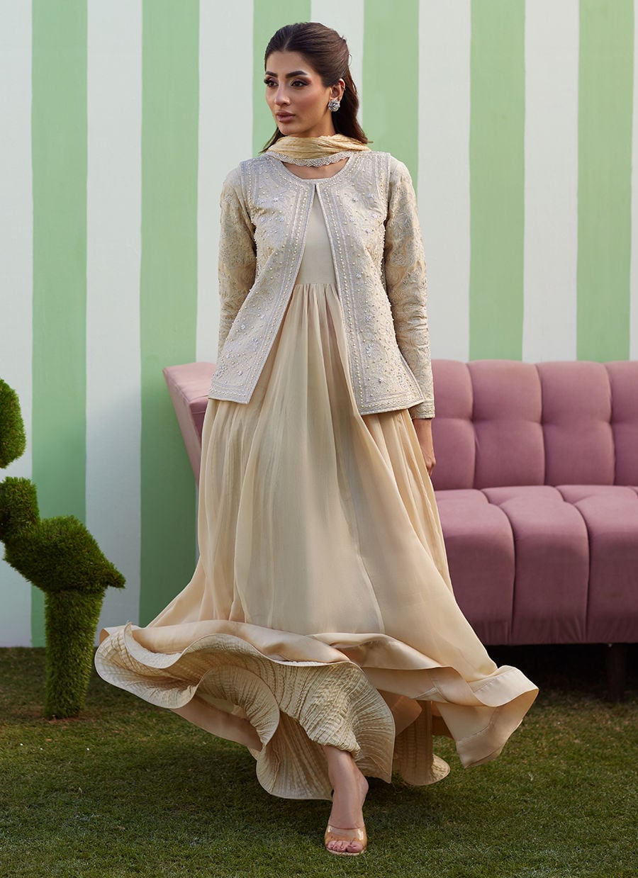 Farah Talib Aziz | Luna Eid 26 | Luma Kalidaar With Dupatta And Pants - by Libasekhas UK - Registered Vendor of : Farah Talib Aziz - 100% Original Designer Dress
