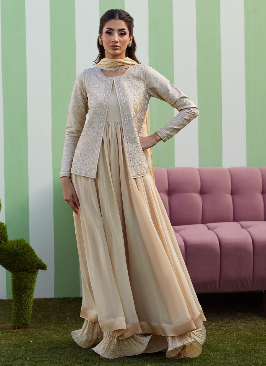 Farah Talib Aziz | Luna Eid 26 | Luma Kalidaar With Dupatta And Pants - by Libasekhas UK - Registered Vendor of : Farah Talib Aziz - 100% Original Designer Dress