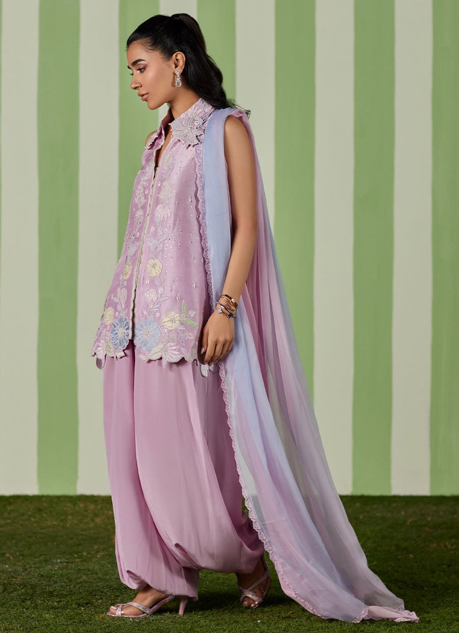 Farah Talib Aziz | Luna Eid 26 | Deeba Jacket with Dupatta - by Libasekhas UK - Registered Vendor of : Farah Talib Aziz - 100% Original Designer Dress