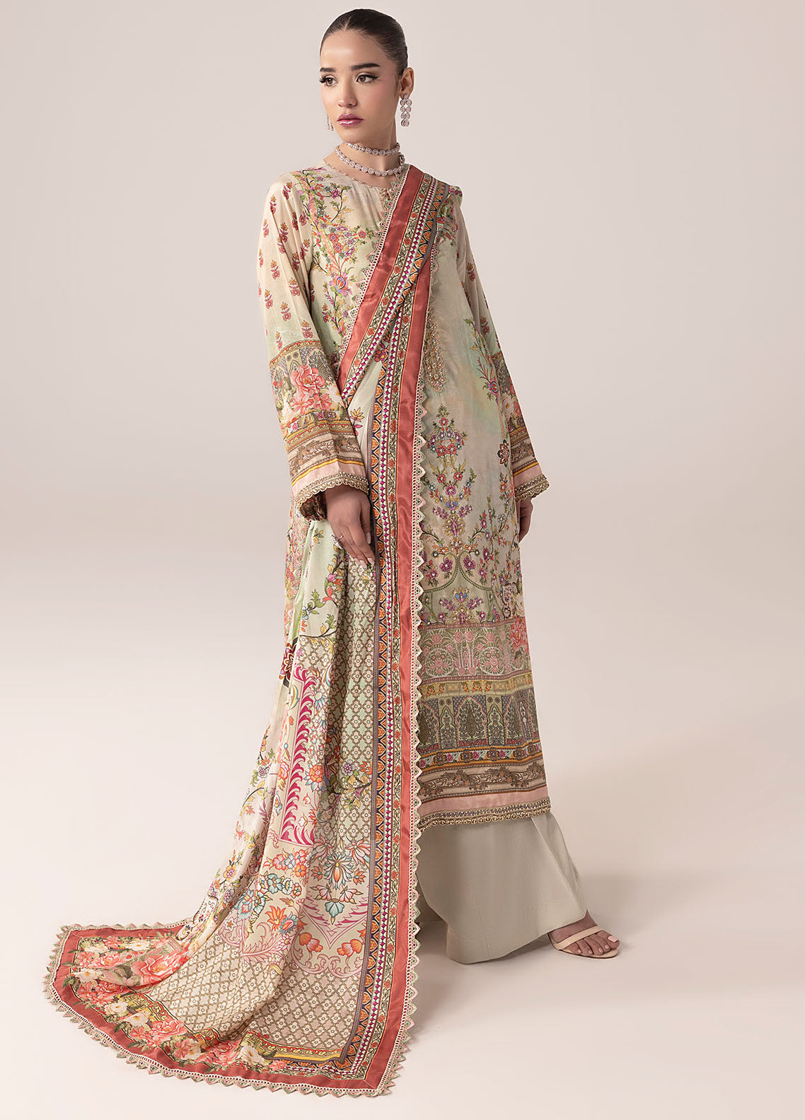 Sahane | Suay Silk Handwork Edit | CT-15004 AVA - SUAY - by - Libasekhas UK - Registered Vendor of : Sahane - 100% Original Designer Dresss