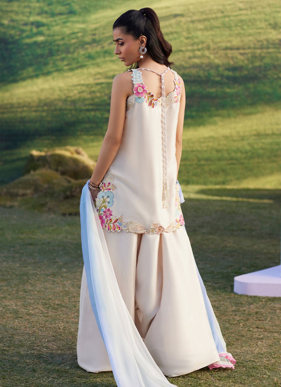 Farah Talib Aziz | Luna Eid 26 | Aira Shirt And Dupatta - by Libasekhas UK - Registered Vendor of : Farah Talib Aziz - 100% Original Designer Dress