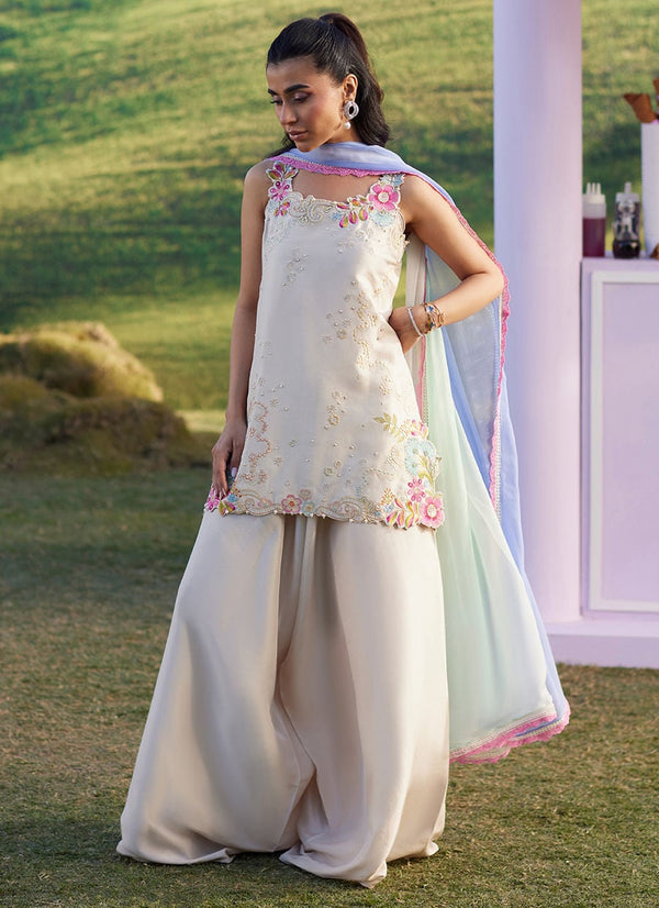 Farah Talib Aziz | Luna Eid 26 | Aira Shirt And Dupatta - by Libasekhas UK - Registered Vendor of : Farah Talib Aziz - 100% Original Designer Dress