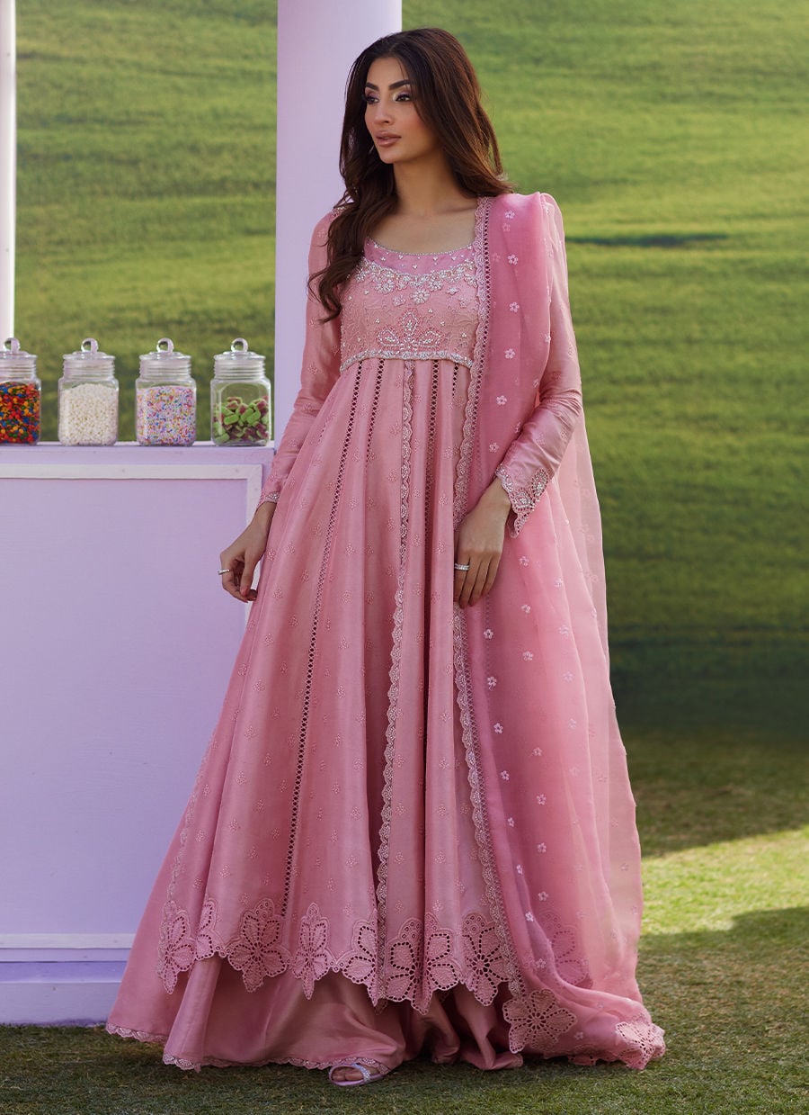 Farah Talib Aziz | Luna Eid 26 | Elara Rose Kalidaar With Dupatta - by Libasekhas UK - Registered Vendor of : Farah Talib Aziz - 100% Original Designer Dress