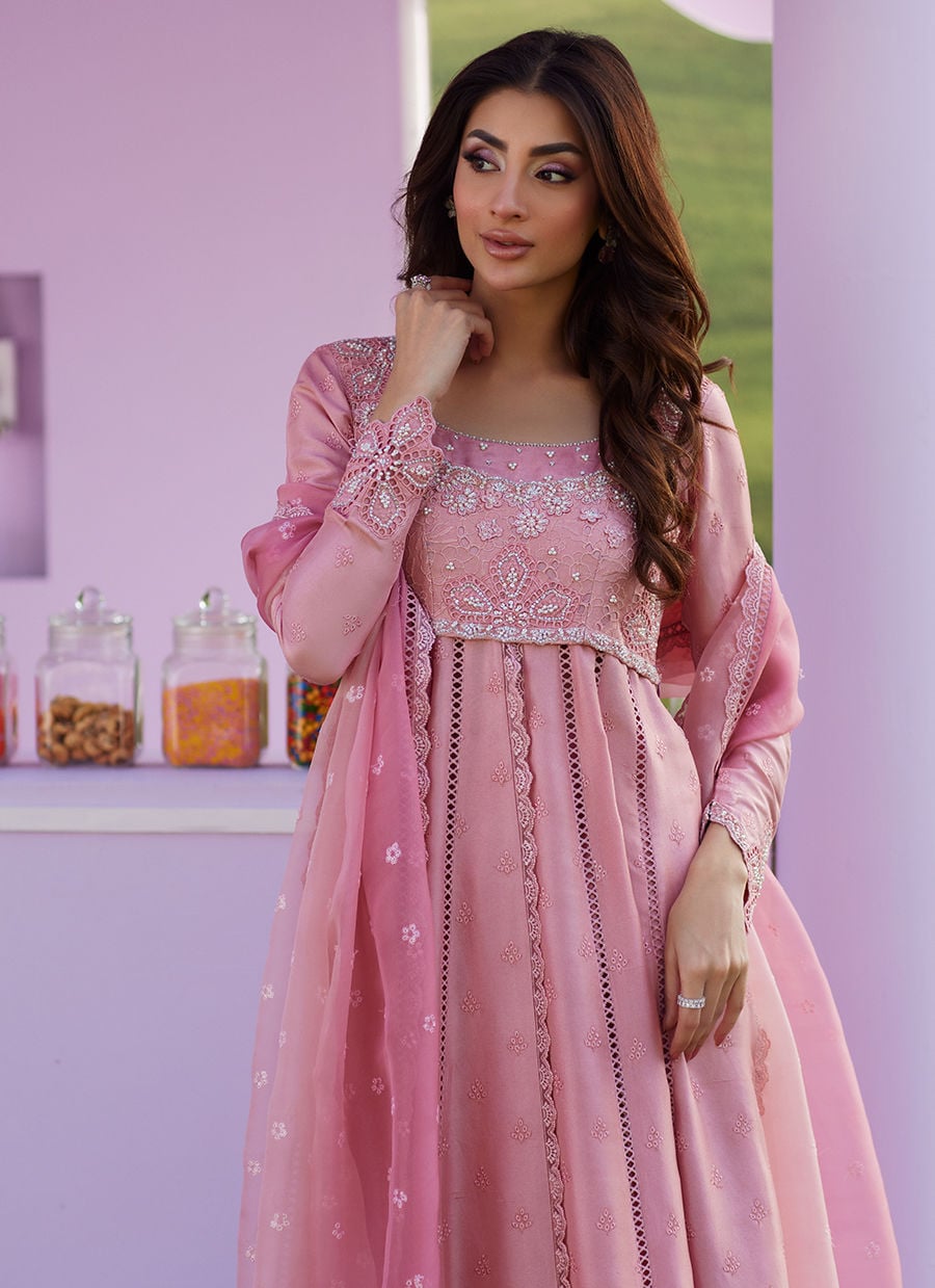Farah Talib Aziz | Luna Eid 26 | Elara Rose Kalidaar With Dupatta - by Libasekhas UK - Registered Vendor of : Farah Talib Aziz - 100% Original Designer Dress