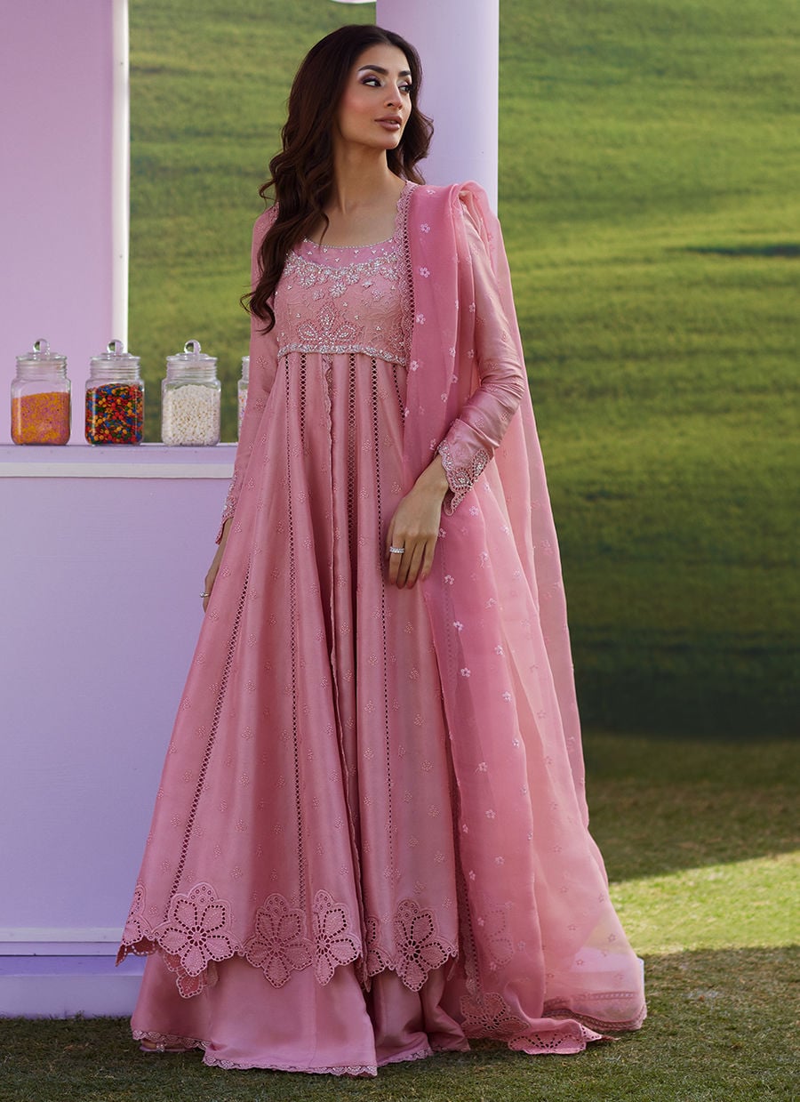 Farah Talib Aziz | Luna Eid 26 | Elara Rose Kalidaar With Dupatta - by Libasekhas UK - Registered Vendor of : Farah Talib Aziz - 100% Original Designer Dress