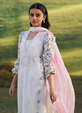 Farah Talib Aziz | Luna Eid 26 | Rose Lace Shirt And Dupatta - by Libasekhas UK - Registered Vendor of : Farah Talib Aziz - 100% Original Designer Dress