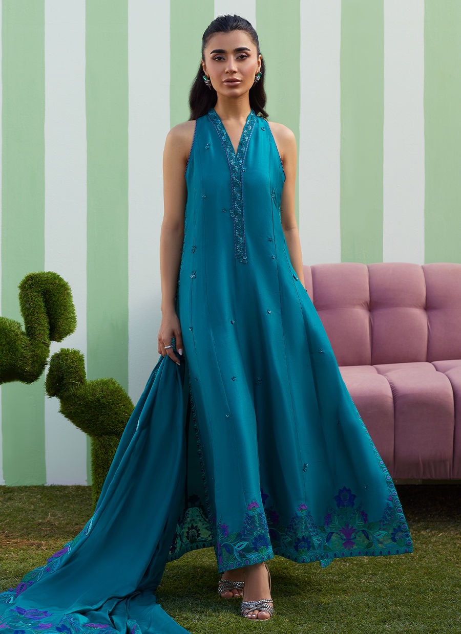 Farah Talib Aziz | Luna Eid 26 | Slona Shirt And Dupatta - by Libasekhas UK - Registered Vendor of : Farah Talib Aziz - 100% Original Designer Dress