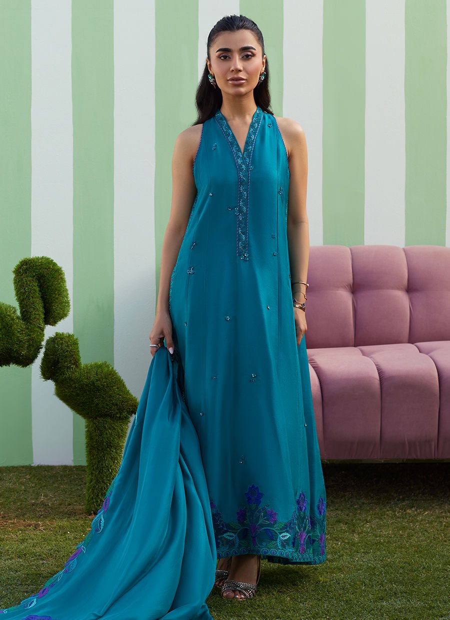 Farah Talib Aziz | Luna Eid 26 | Slona Shirt And Dupatta - by Libasekhas UK - Registered Vendor of : Farah Talib Aziz - 100% Original Designer Dress