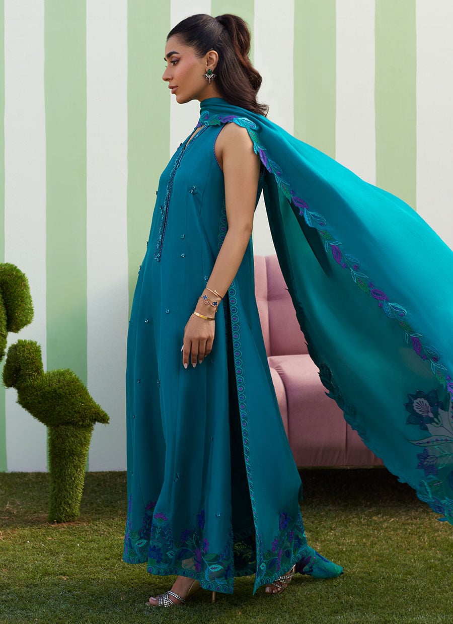 Farah Talib Aziz | Luna Eid 26 | Slona Shirt And Dupatta - by Libasekhas UK - Registered Vendor of : Farah Talib Aziz - 100% Original Designer Dress