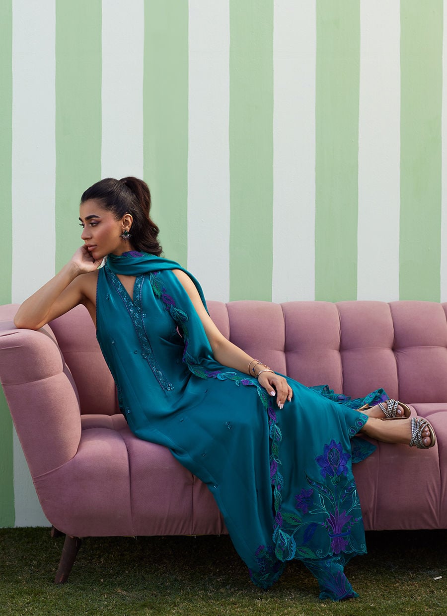 Farah Talib Aziz | Luna Eid 26 | Slona Shirt And Dupatta - by Libasekhas UK - Registered Vendor of : Farah Talib Aziz - 100% Original Designer Dress