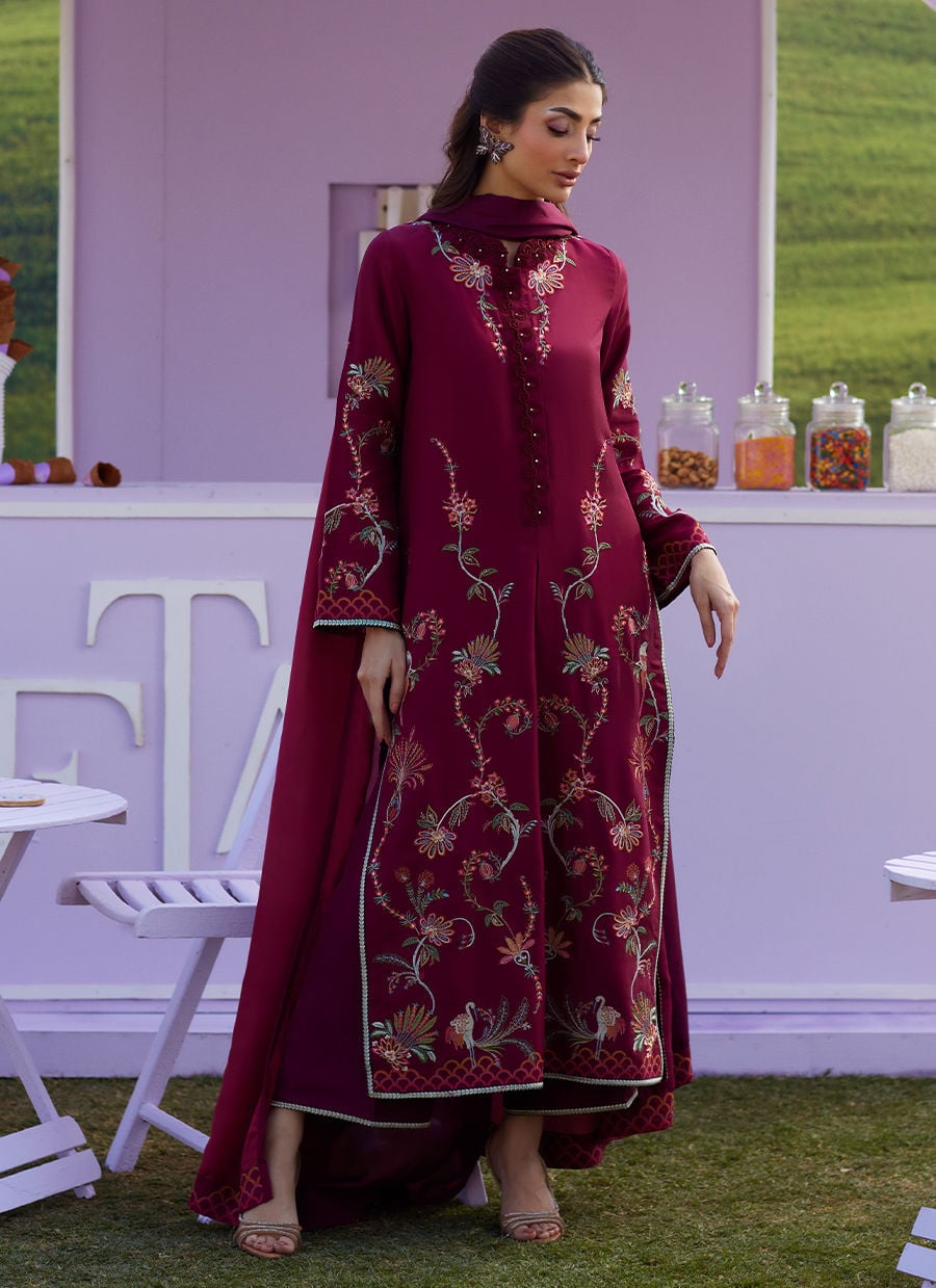 Farah Talib Aziz | Luna Eid 26 | Caire Shirt And Dupatta - by Libasekhas UK - Registered Vendor of : Farah Talib Aziz - 100% Original Designer Dress