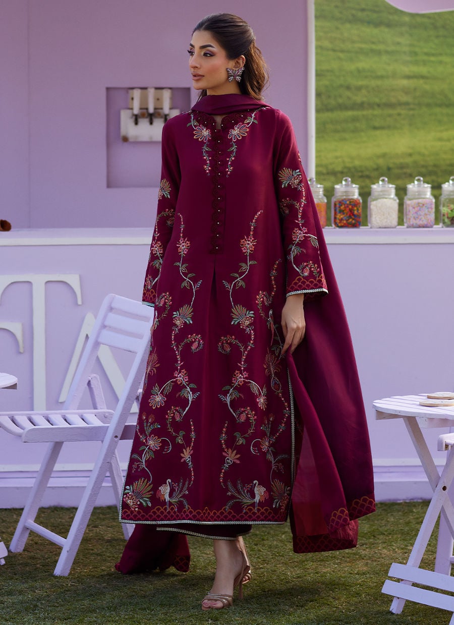 Farah Talib Aziz | Luna Eid 26 | Caire Shirt And Dupatta - by Libasekhas UK - Registered Vendor of : Farah Talib Aziz - 100% Original Designer Dress