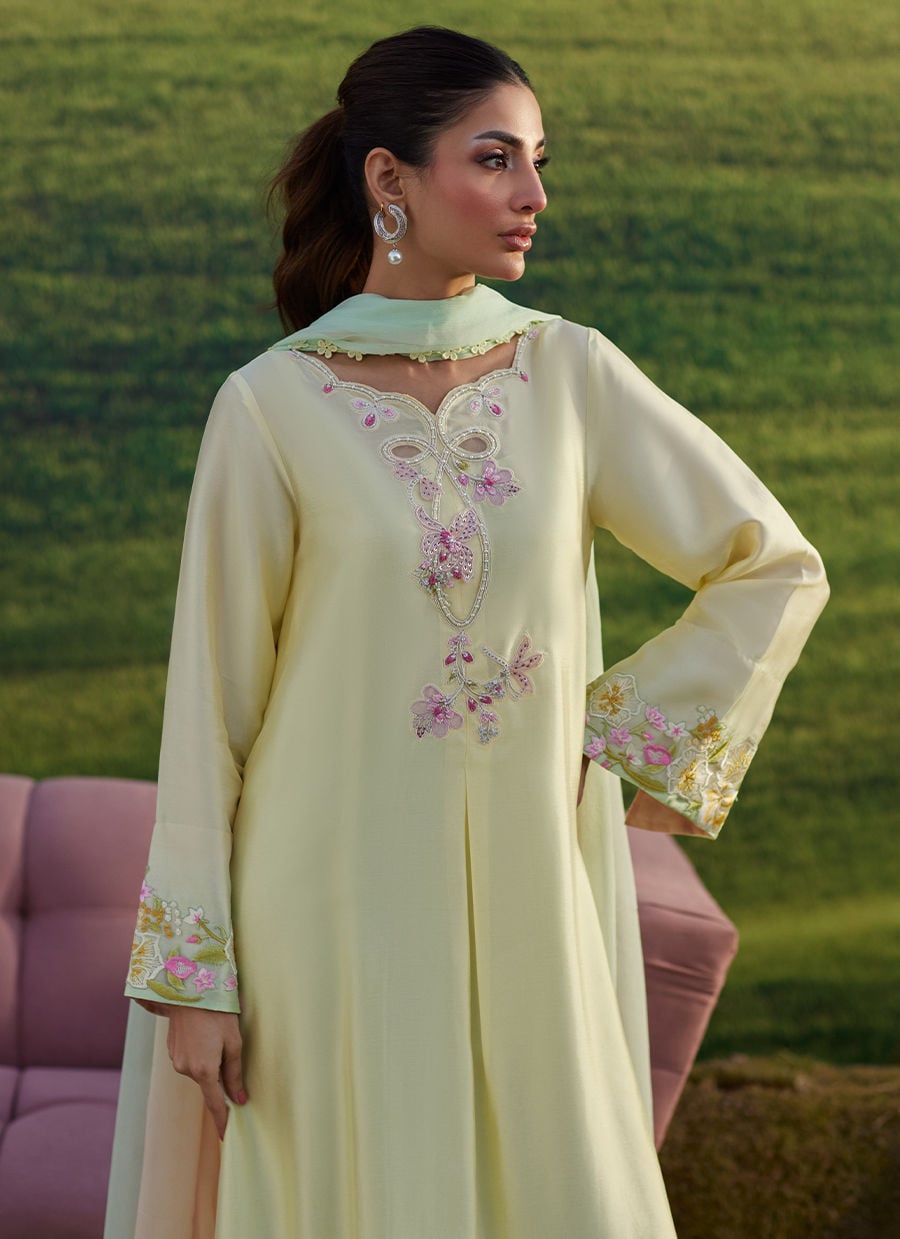 Farah Talib Aziz | Luna Eid 26 | Xeina Shirt And Dupatta - by Libasekhas UK - Registered Vendor of : Farah Talib Aziz - 100% Original Designer Dress