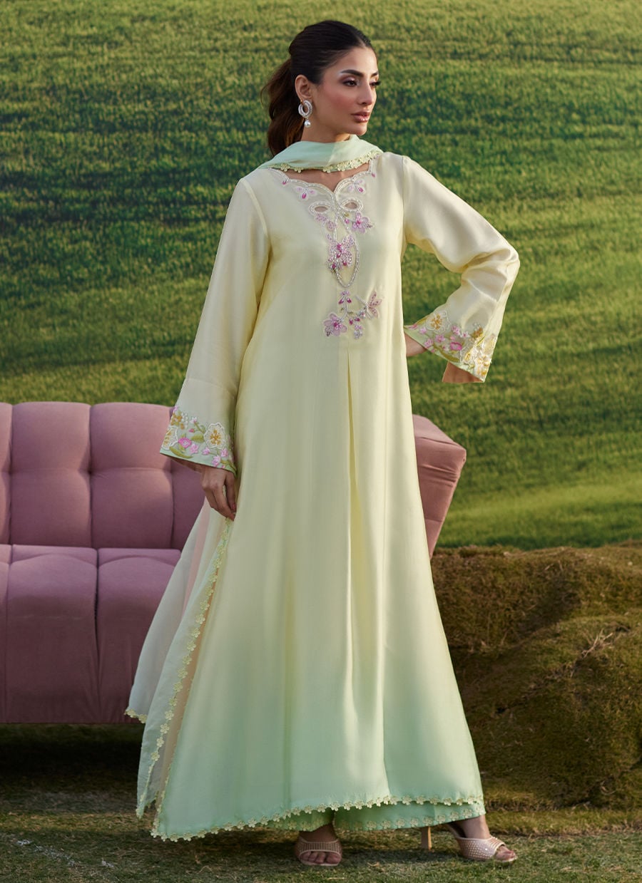 Farah Talib Aziz | Luna Eid 26 | Xeina Shirt And Dupatta - by Libasekhas UK - Registered Vendor of : Farah Talib Aziz - 100% Original Designer Dress