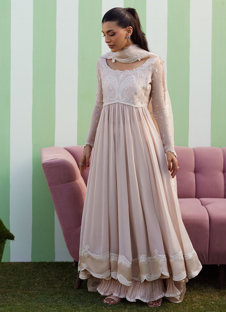 Farah Talib Aziz | Luna Eid 26 | Keshi Kalidaar With Dupatta - by Libasekhas UK - Registered Vendor of : Farah Talib Aziz - 100% Original Designer Dress