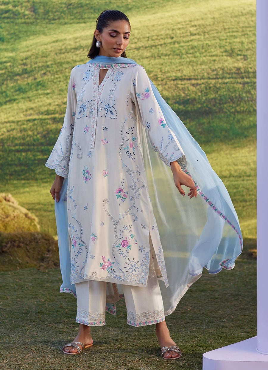 Farah Talib Aziz | Luna Eid 26 | Elya Shirt And Dupatta - by Libasekhas UK - Registered Vendor of : Farah Talib Aziz - 100% Original Designer Dress