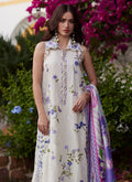Farah Talib Aziz | Luxury Lawn 26 | Evita Ivory - by Libasekhas UK - Registered Vendor of : Farah Talib Aziz - 100% Original Designer Dress