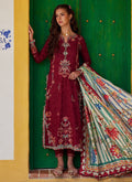 Farah Talib Aziz | Luxury Lawn 26 | Sofia Scarlet - by Libasekhas UK - Registered Vendor of : Farah Talib Aziz - 100% Original Designer Dress