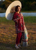 Farah Talib Aziz | Luxury Lawn 26 | Sofia Scarlet - by Libasekhas UK - Registered Vendor of : Farah Talib Aziz - 100% Original Designer Dress