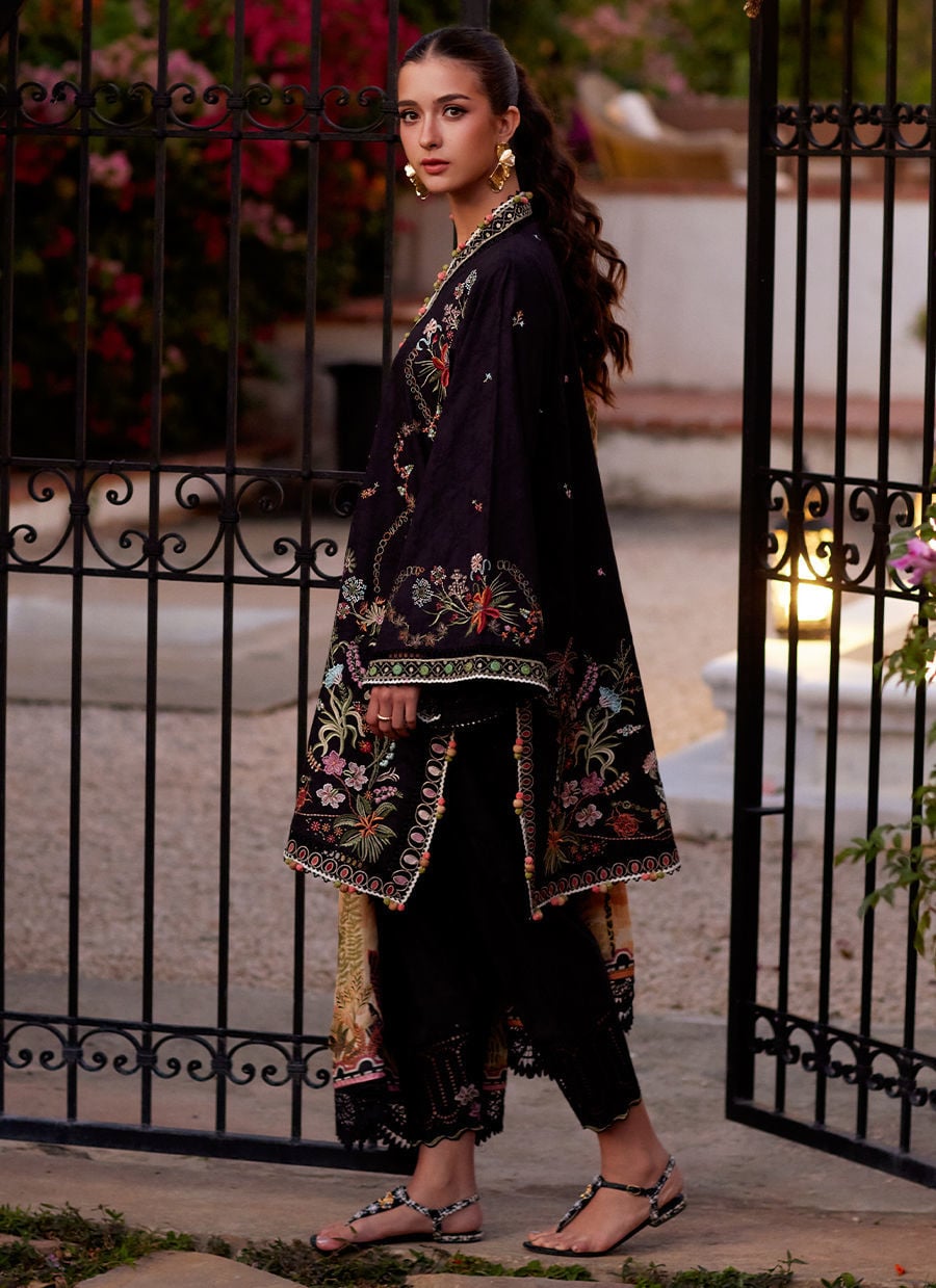 Farah Talib Aziz | Luxury Lawn 26 | Blanca Black - by Libasekhas UK - Registered Vendor of : Farah Talib Aziz - 100% Original Designer Dress