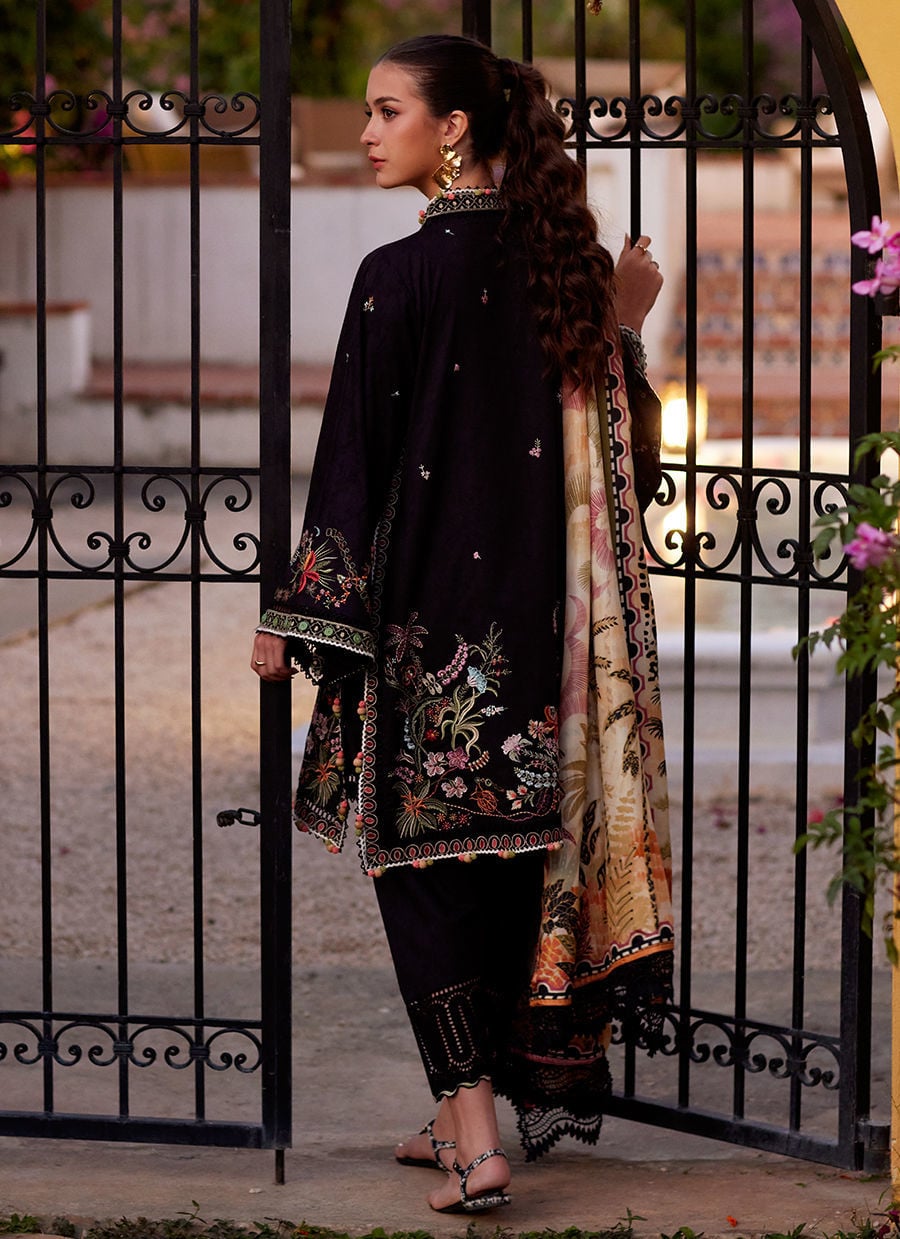 Farah Talib Aziz | Luxury Lawn 26 | Blanca Black - by Libasekhas UK - Registered Vendor of : Farah Talib Aziz - 100% Original Designer Dress