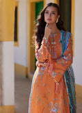 Farah Talib Aziz | Luxury Lawn 26 | Lucia Burnt Orange - by Libasekhas UK - Registered Vendor of : Farah Talib Aziz - 100% Original Designer Dress