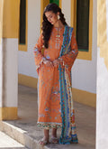 Farah Talib Aziz | Luxury Lawn 26 | Lucia Burnt Orange - by Libasekhas UK - Registered Vendor of : Farah Talib Aziz - 100% Original Designer Dress