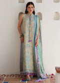 Farah Talib Aziz | Luxury Lawn 26 | Valeria Olive - by Libasekhas UK - Registered Vendor of : Farah Talib Aziz - 100% Original Designer Dress
