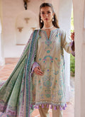 Farah Talib Aziz | Luxury Lawn 26 | Valeria Olive - by Libasekhas UK - Registered Vendor of : Farah Talib Aziz - 100% Original Designer Dress