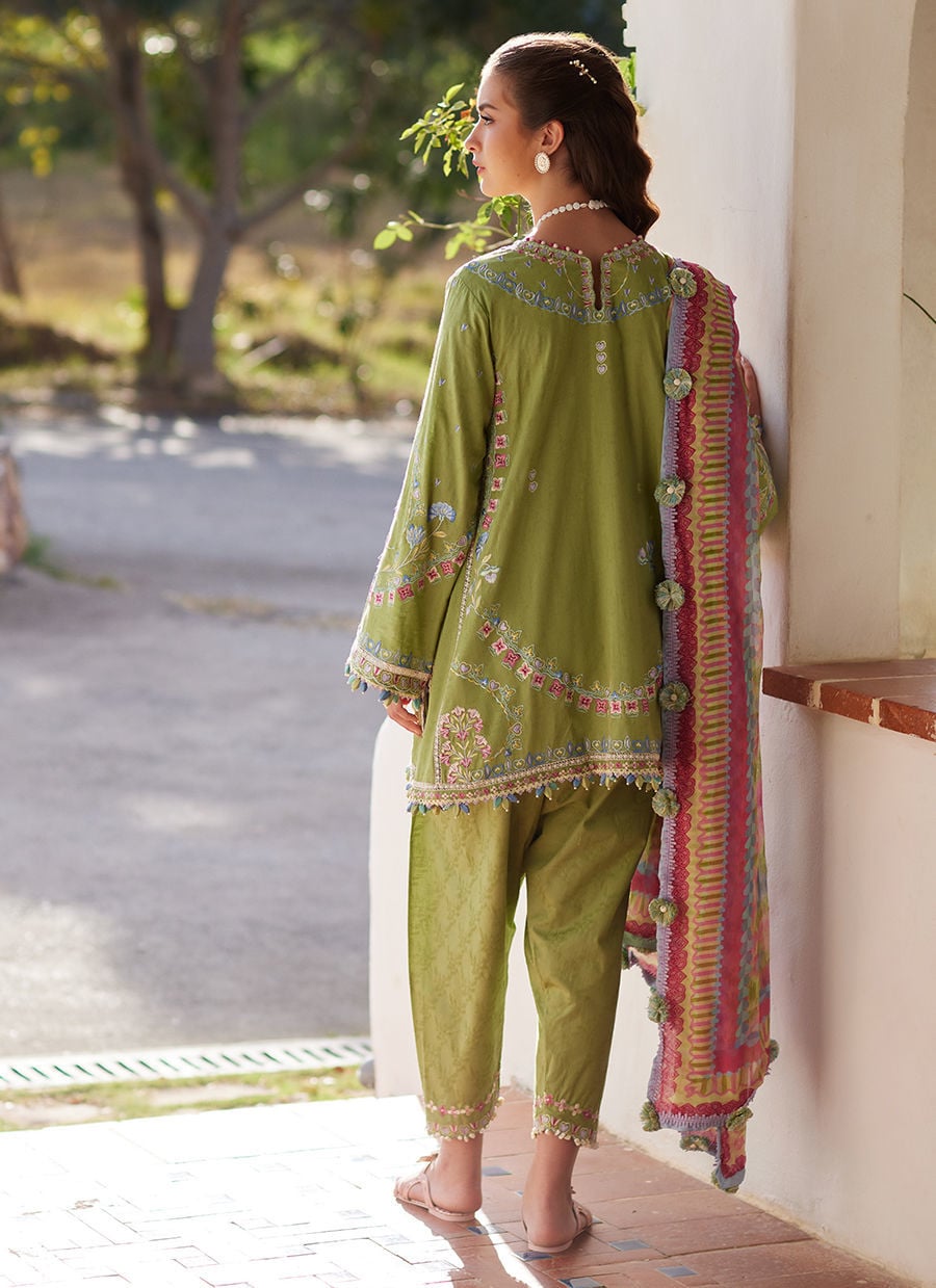 Farah Talib Aziz | Luxury Lawn 26 | Carmen Kiwi - by Libasekhas UK - Registered Vendor of : Farah Talib Aziz - 100% Original Designer Dress