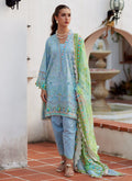 Farah Talib Aziz | Luxury Lawn 26 | Sienna Sky Blue - by Libasekhas UK - Registered Vendor of : Farah Talib Aziz - 100% Original Designer Dress