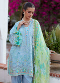 Farah Talib Aziz | Luxury Lawn 26 | Sienna Sky Blue - by Libasekhas UK - Registered Vendor of : Farah Talib Aziz - 100% Original Designer Dress