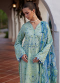 Farah Talib Aziz | Luxury Lawn 26 | Marcia Mint - by Libasekhas UK - Registered Vendor of : Farah Talib Aziz - 100% Original Designer Dress