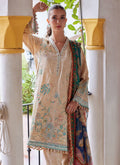 Farah Talib Aziz | Luxury Lawn 26 | Isabella Sand - by Libasekhas UK - Registered Vendor of : Farah Talib Aziz - 100% Original Designer Dress