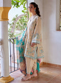 Farah Talib Aziz | Luxury Lawn 26 | Isabella Sand - by Libasekhas UK - Registered Vendor of : Farah Talib Aziz - 100% Original Designer Dress