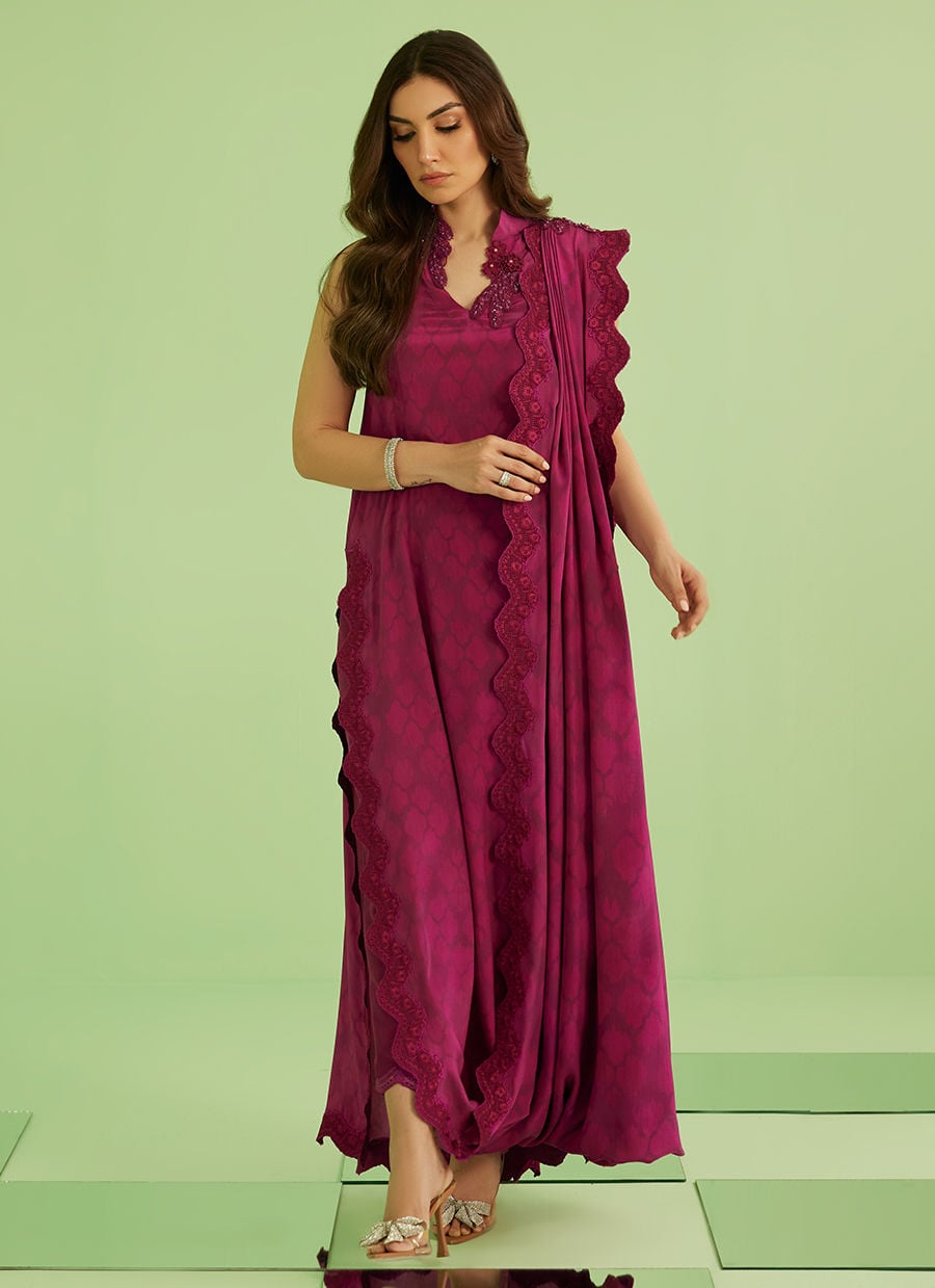 Farah Talib Aziz | Veya A Draped Capsule | Lilia - by Libasekhas UK - Registered Vendor of : Farah Talib Aziz - 100% Original Designer Dress
