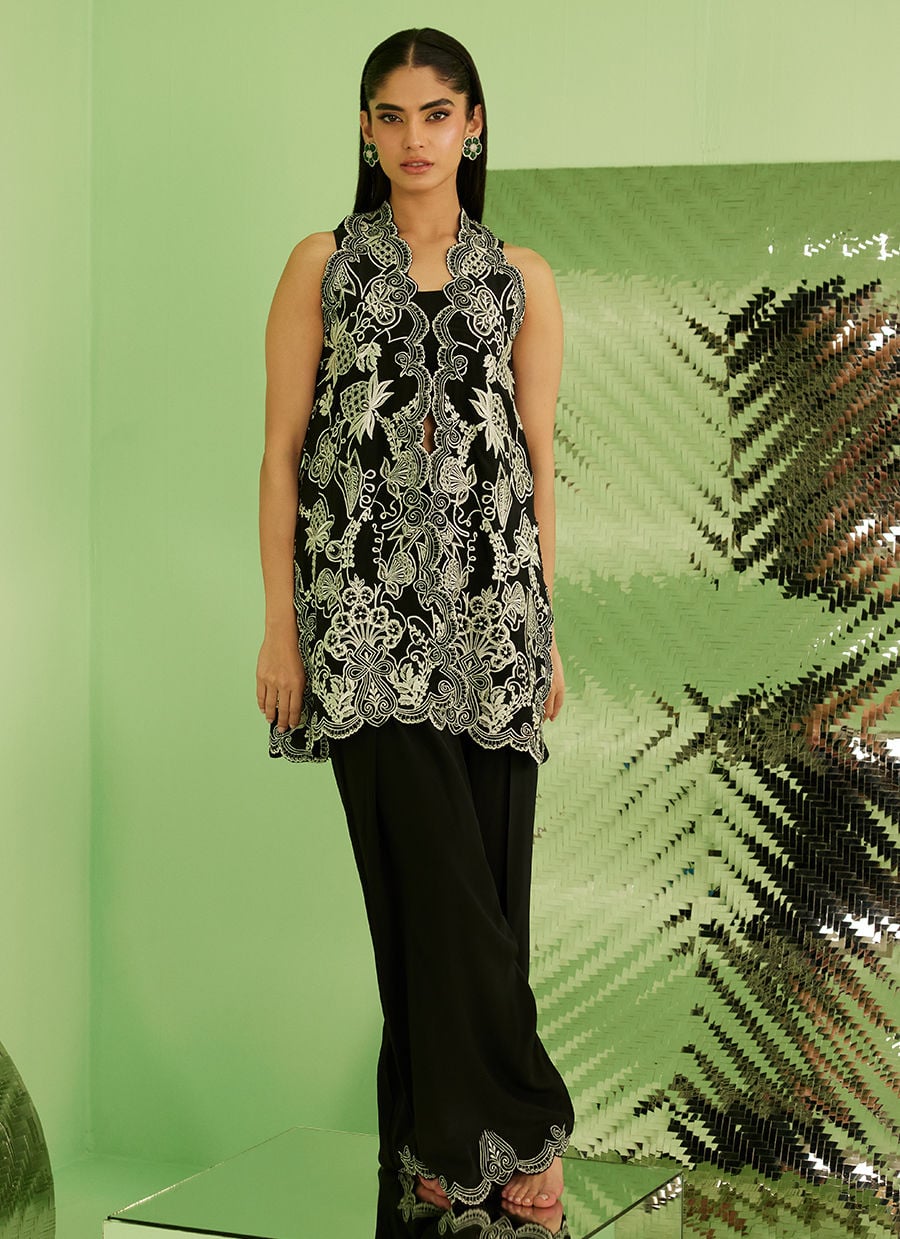Farah Talib Aziz | Veya A Draped Capsule | Raiya Jacket (A) - by Libasekhas UK - Registered Vendor of : Farah Talib Aziz - 100% Original Designer Dress