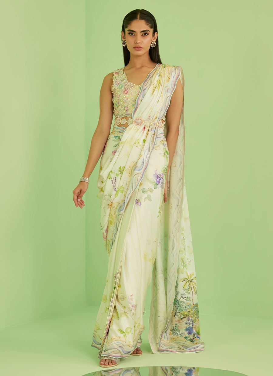 Farah Talib Aziz | Veya A Draped Capsule | Avery Saree - by Libasekhas UK - Registered Vendor of : Farah Talib Aziz - 100% Original Designer Dress