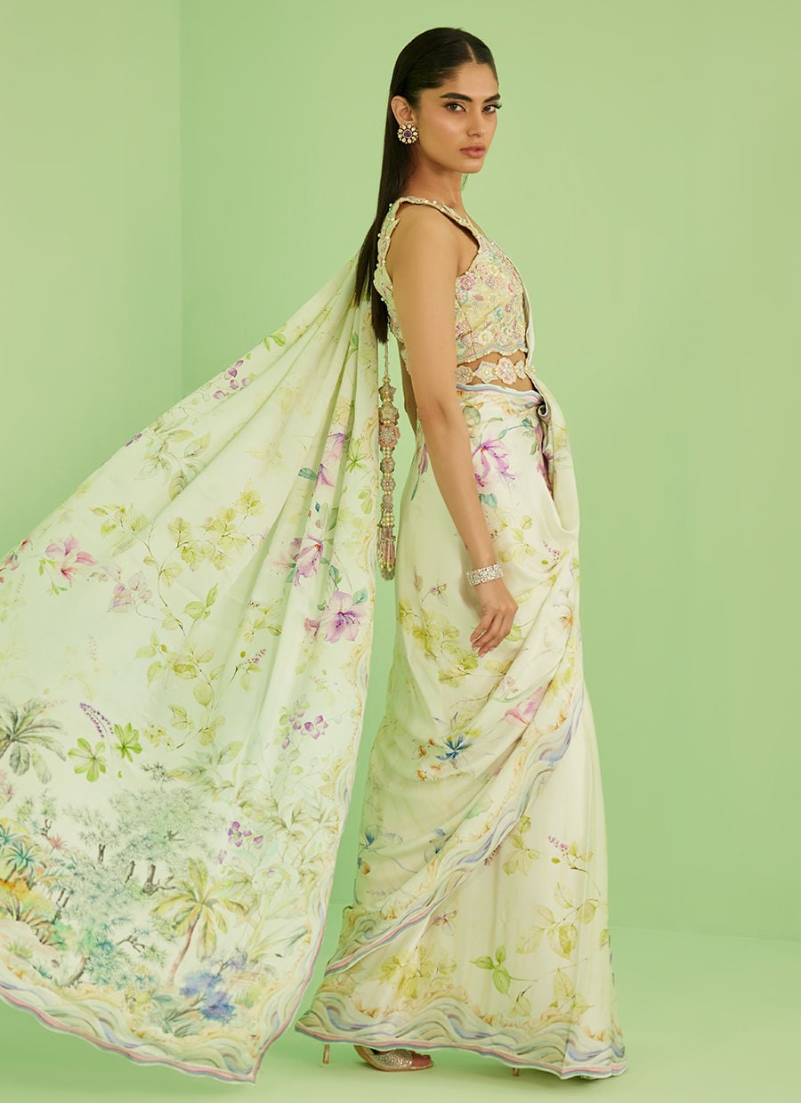 Farah Talib Aziz | Veya A Draped Capsule | Avery Saree - by Libasekhas UK - Registered Vendor of : Farah Talib Aziz - 100% Original Designer Dress