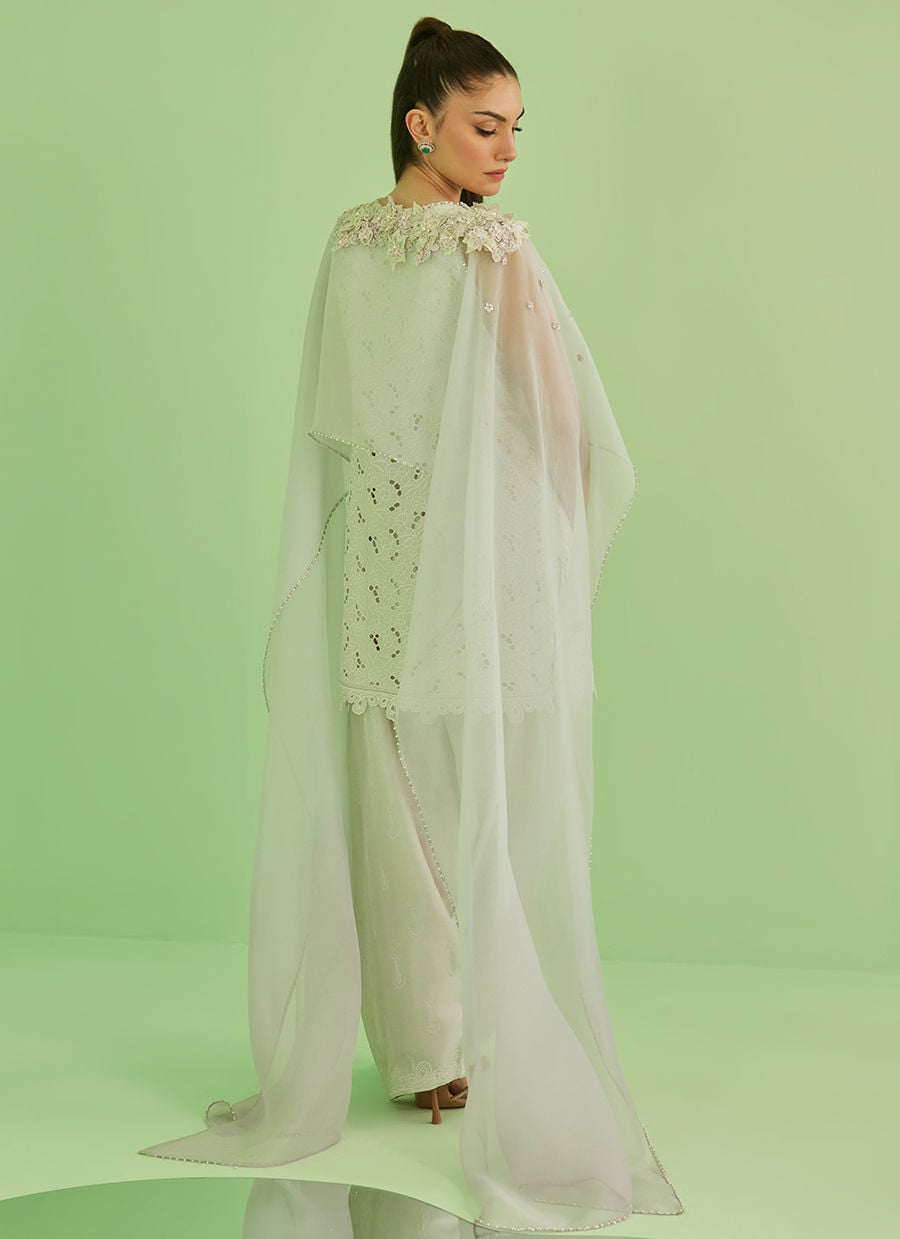 Farah Talib Aziz | Veya A Draped Capsule | Laine Shirt And Drape Dupatta - by Libasekhas UK - Registered Vendor of : Farah Talib Aziz - 100% Original Designer Dress