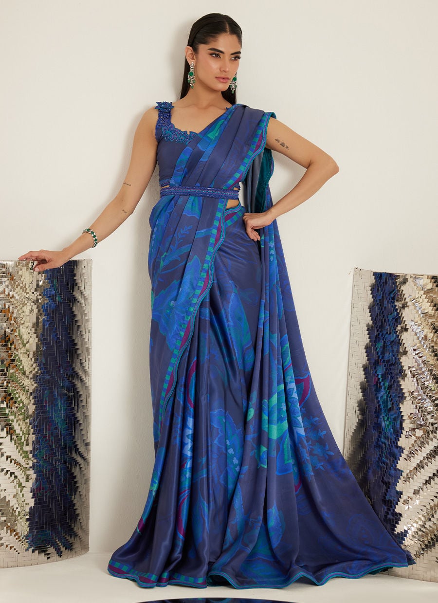 Farah Talib Aziz | Veya A Draped Capsule | Emmie Saree - by Libasekhas UK - Registered Vendor of : Farah Talib Aziz - 100% Original Designer Dress