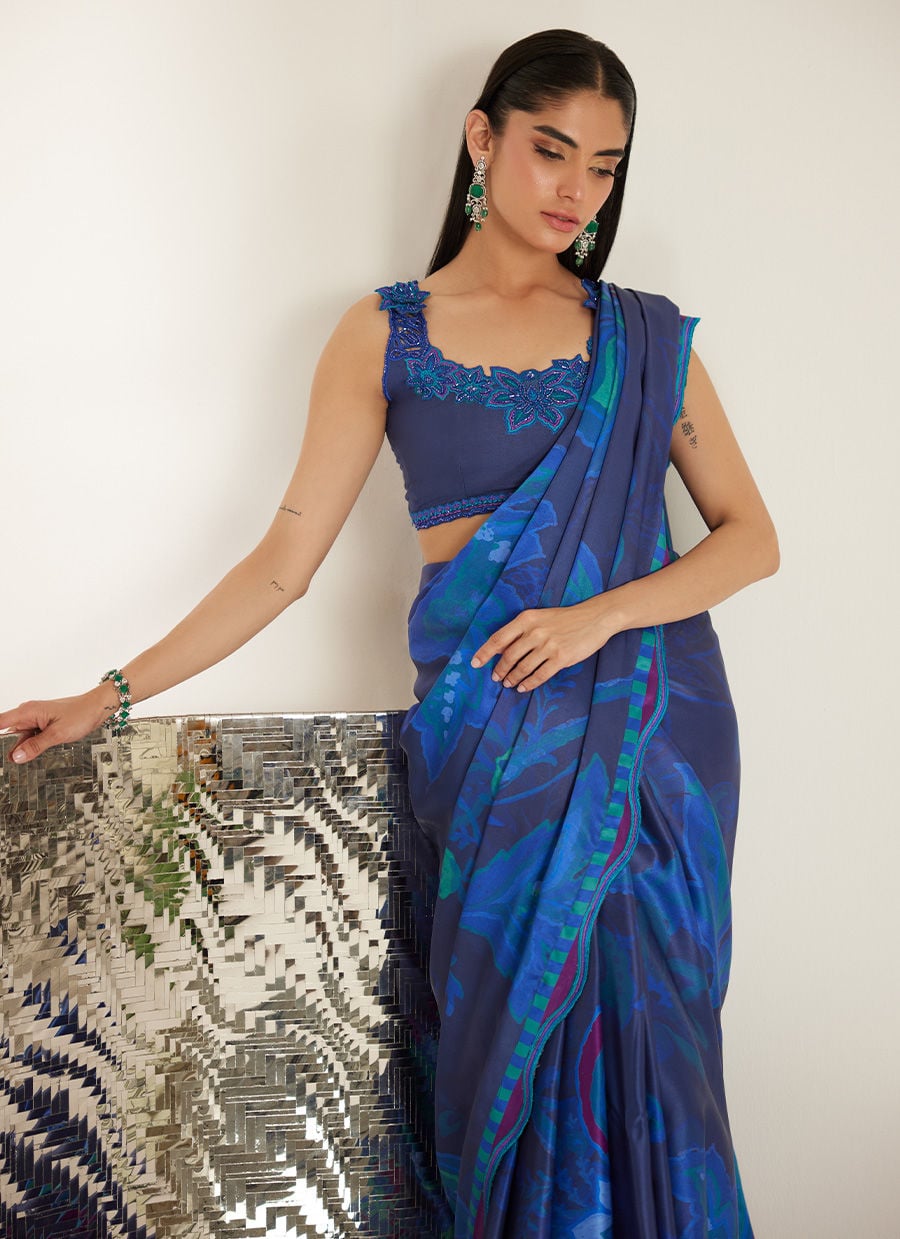 Farah Talib Aziz | Veya A Draped Capsule | Emmie Saree - by Libasekhas UK - Registered Vendor of : Farah Talib Aziz - 100% Original Designer Dress