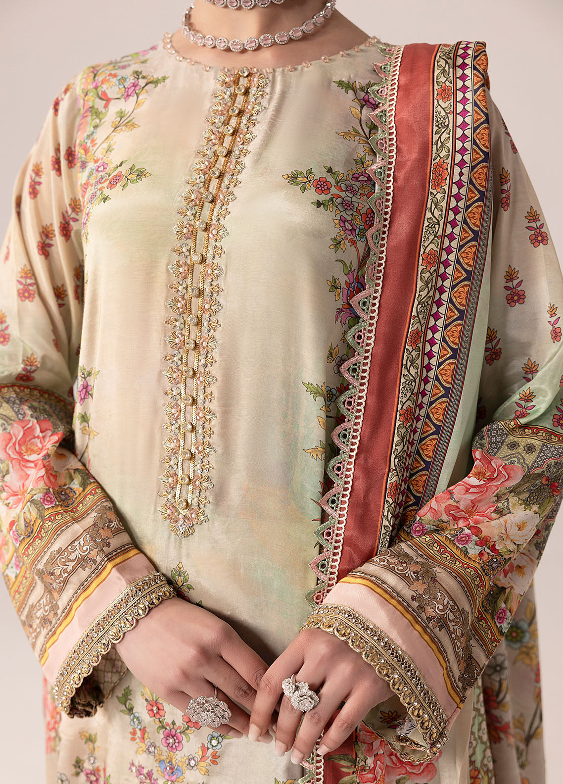 Sahane | Suay Silk Handwork Edit | CT-15004 AVA - SUAY - by - Libasekhas UK - Registered Vendor of : Sahane - 100% Original Designer Dresss